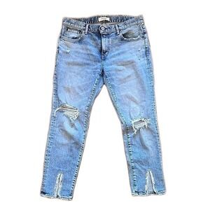 Moussy Vintage Howa Jeans Destroyed Light Wash Button Fly Women's Size 29